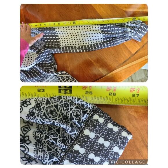 Capulet Shirt Dress Small / Medium Pockets Black & White Mixed Patterns Office - Picture 9 of 12